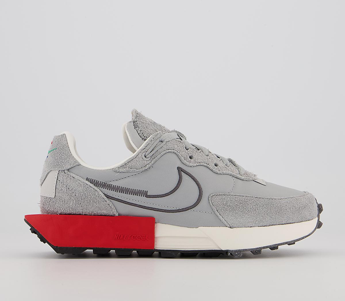 Nike Fontanka Waffle Trainers Light Smoke Grey Iron Grey Grey Fog