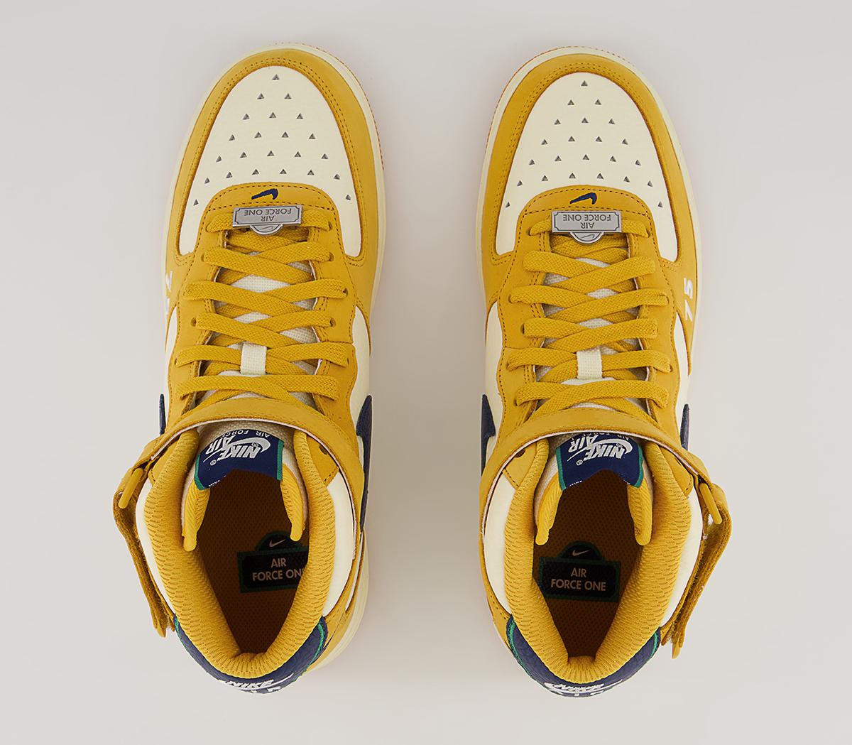 Nike Nike Air Force 1 Mid Trainers Nike Nike Air Force 1 Mid Trainers Pollen Blue Void Cashmere Green