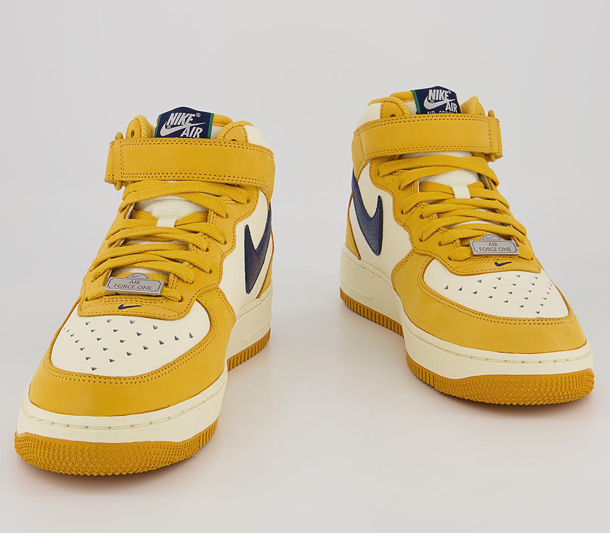 Nike Nike Air Force 1 Mid Trainers Nike Nike Air Force 1 Mid Trainers Pollen Blue Void Cashmere Green