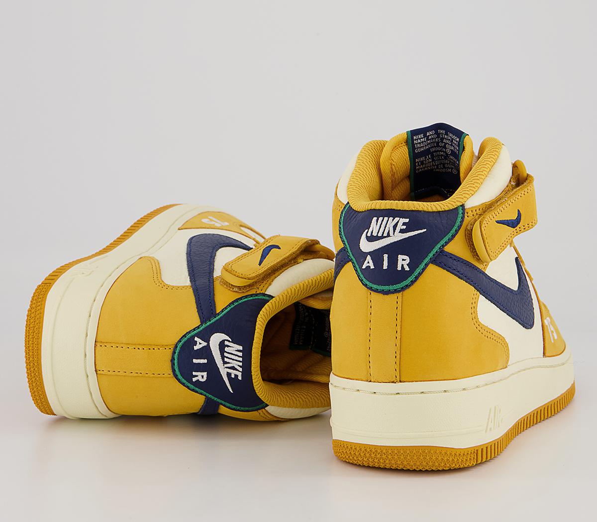 Nike Nike Air Force 1 Mid Trainers Nike Nike Air Force 1 Mid Trainers Pollen Blue Void Cashmere Green
