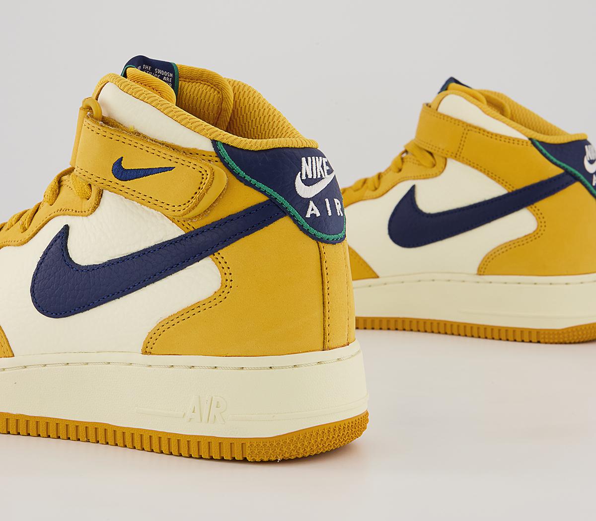 Nike Nike Air Force 1 Mid Trainers Nike Nike Air Force 1 Mid Trainers Pollen Blue Void Cashmere Green