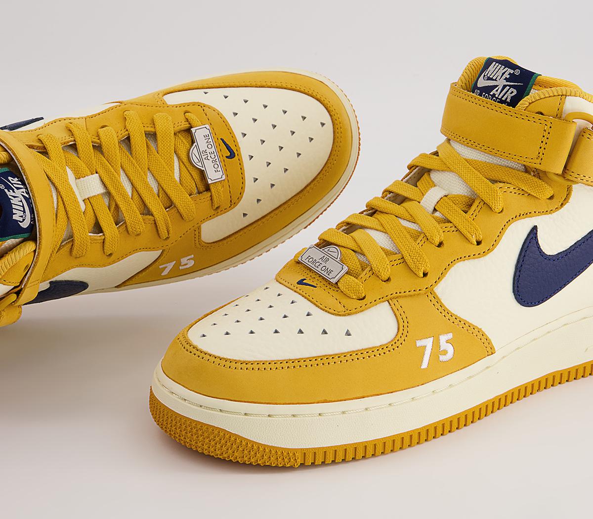 Nike Nike Air Force 1 Mid Trainers Nike Nike Air Force 1 Mid Trainers Pollen Blue Void Cashmere Green