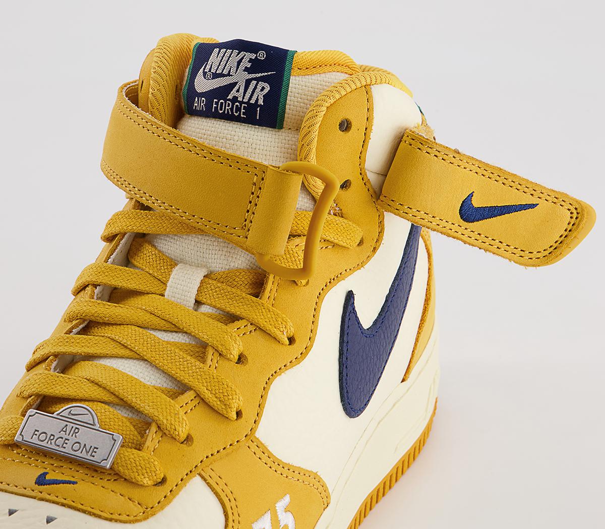 Nike Nike Air Force 1 Mid Trainers Nike Nike Air Force 1 Mid Trainers Pollen Blue Void Cashmere Green