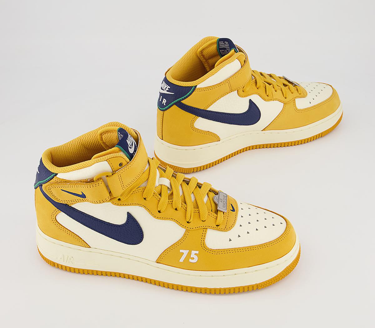 Nike Nike Air Force 1 Mid Trainers Nike Nike Air Force 1 Mid Trainers Pollen Blue Void Cashmere Green