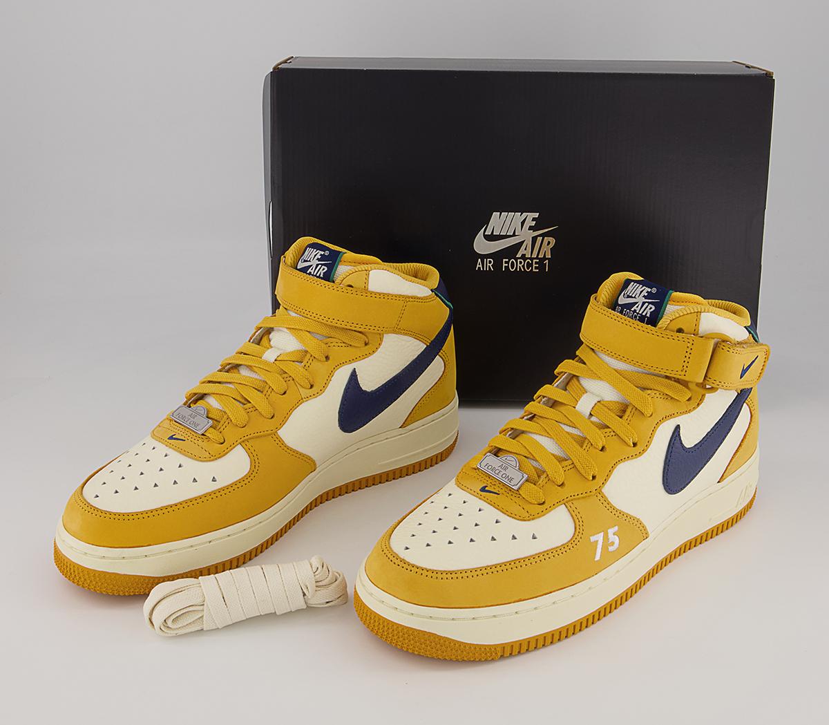 Nike Nike Air Force 1 Mid Trainers Nike Nike Air Force 1 Mid Trainers Pollen Blue Void Cashmere Green