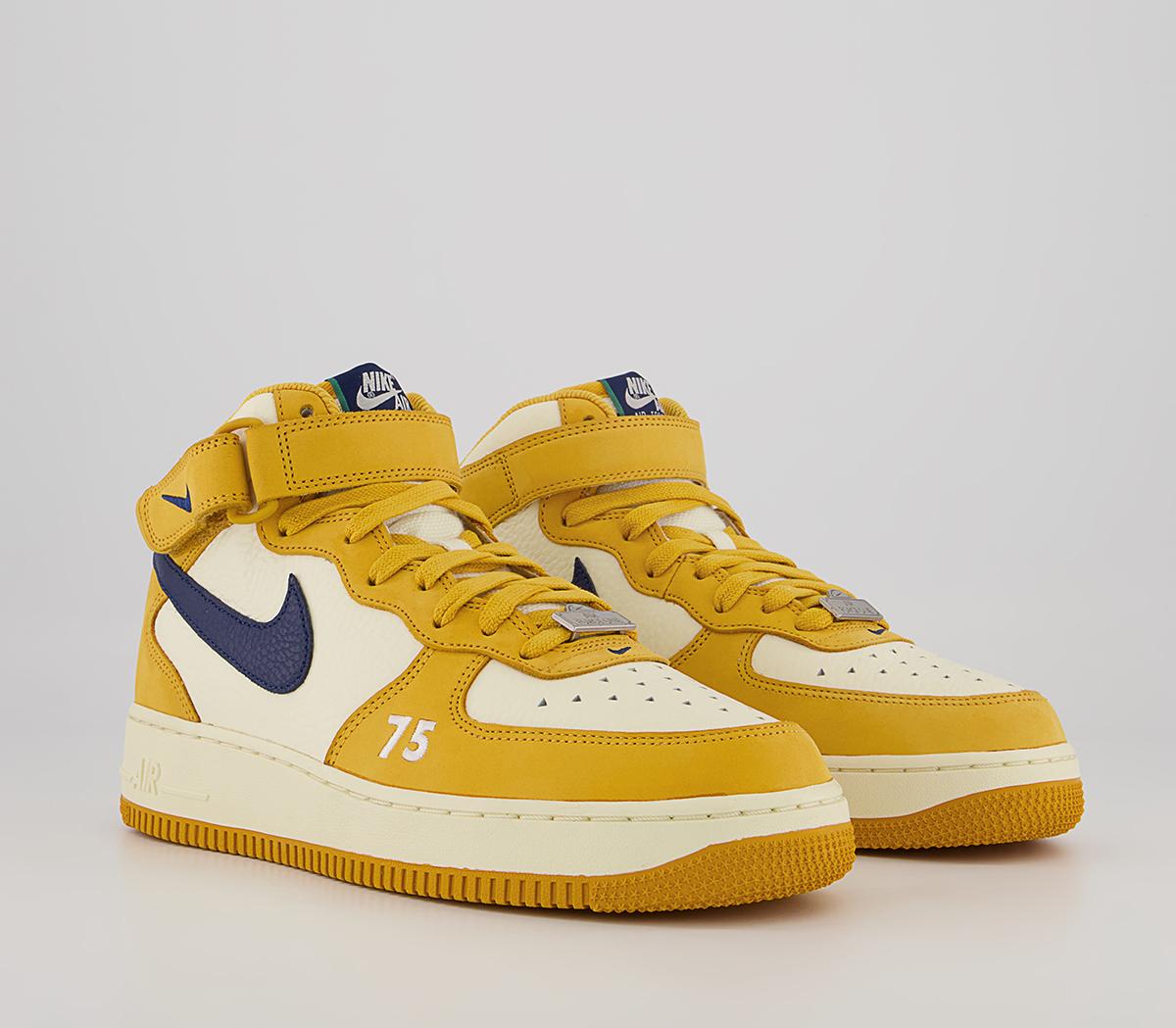 Nike Nike Air Force 1 Mid Trainers Pollen Blue Void Cashmere Green