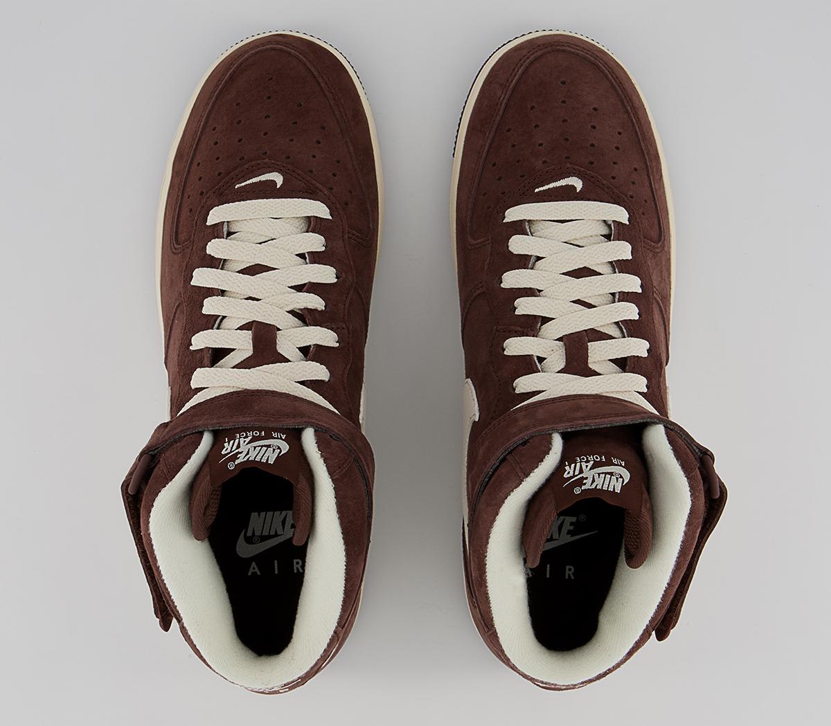 Nike Nike Air Force 1 Mid Trainers Nike Nike Air Force 1 Mid Trainers Chocolate Cream