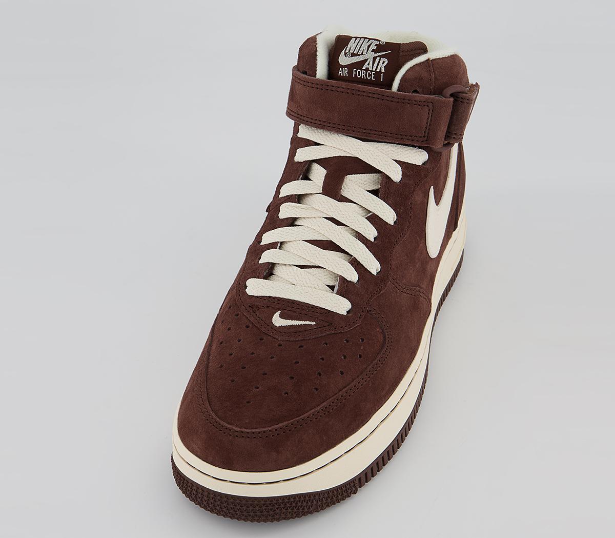 Nike Nike Air Force 1 Mid Trainers Nike Nike Air Force 1 Mid Trainers Chocolate Cream