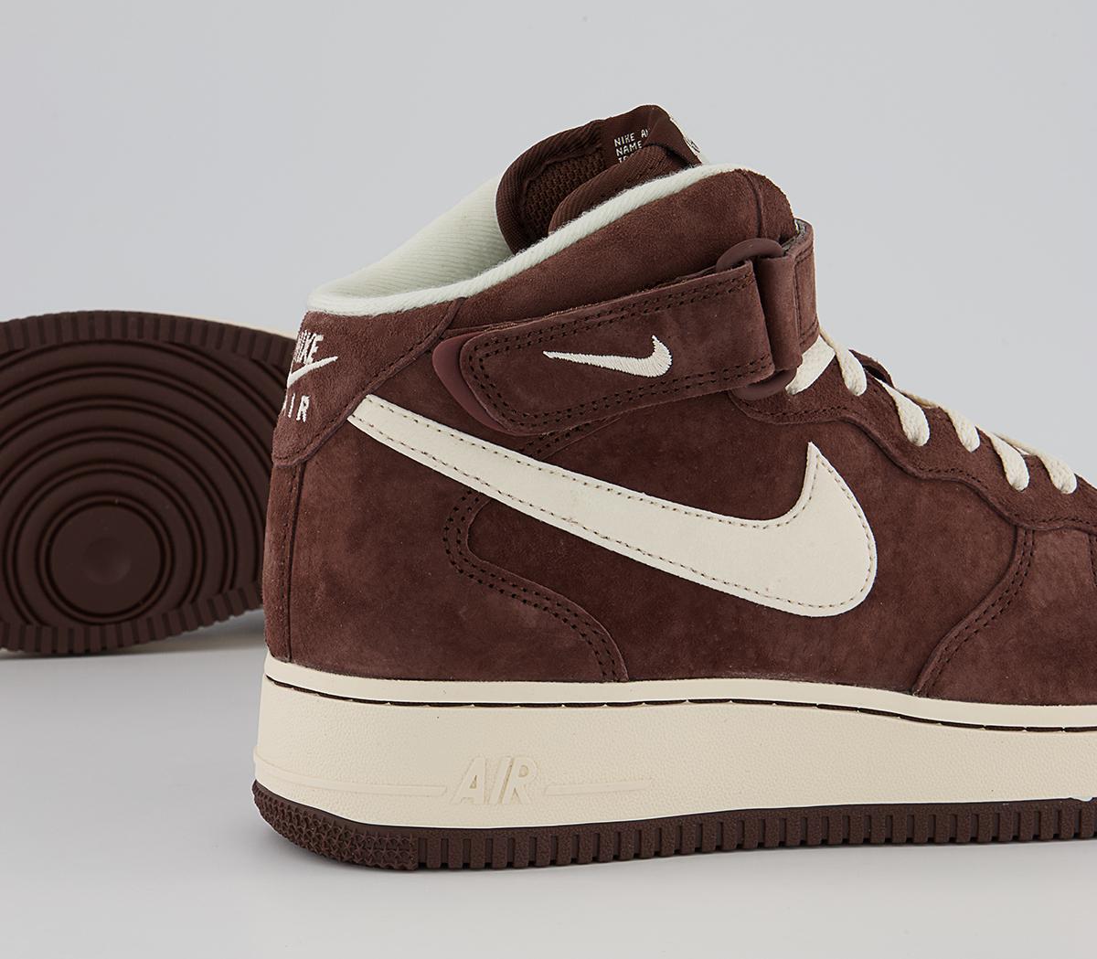 Nike Nike Air Force 1 Mid Trainers Nike Nike Air Force 1 Mid Trainers Chocolate Cream