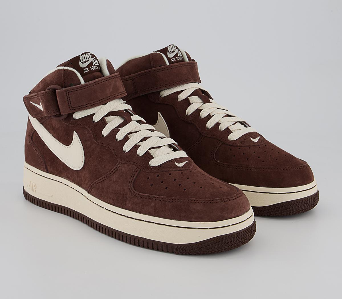 Nike Nike Air Force 1 Mid Trainers Nike Nike Air Force 1 Mid Trainers Chocolate Cream