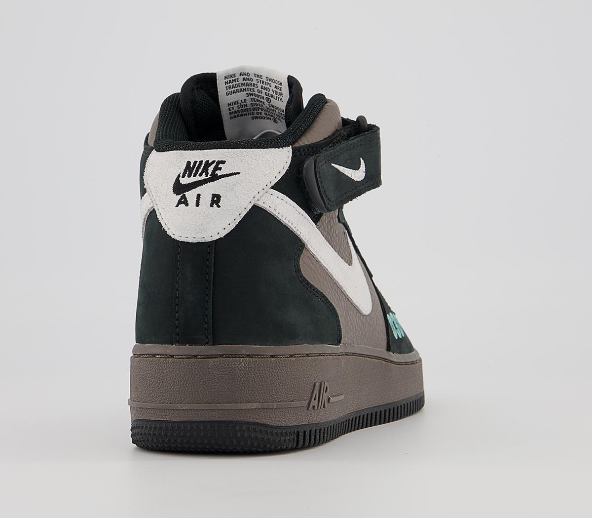 Nike Nike Air Force 1 Mid Berlin Trainers Nike Nike Air Force 1 Mid Berlin Trainers Cave Stone White Off Noir Washed Teal Black Metall