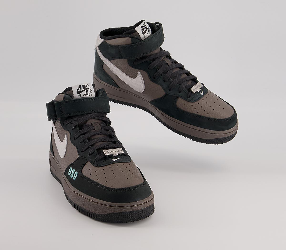 Nike Nike Air Force 1 Mid Berlin Trainers Nike Nike Air Force 1 Mid Berlin Trainers Cave Stone White Off Noir Washed Teal Black Metall