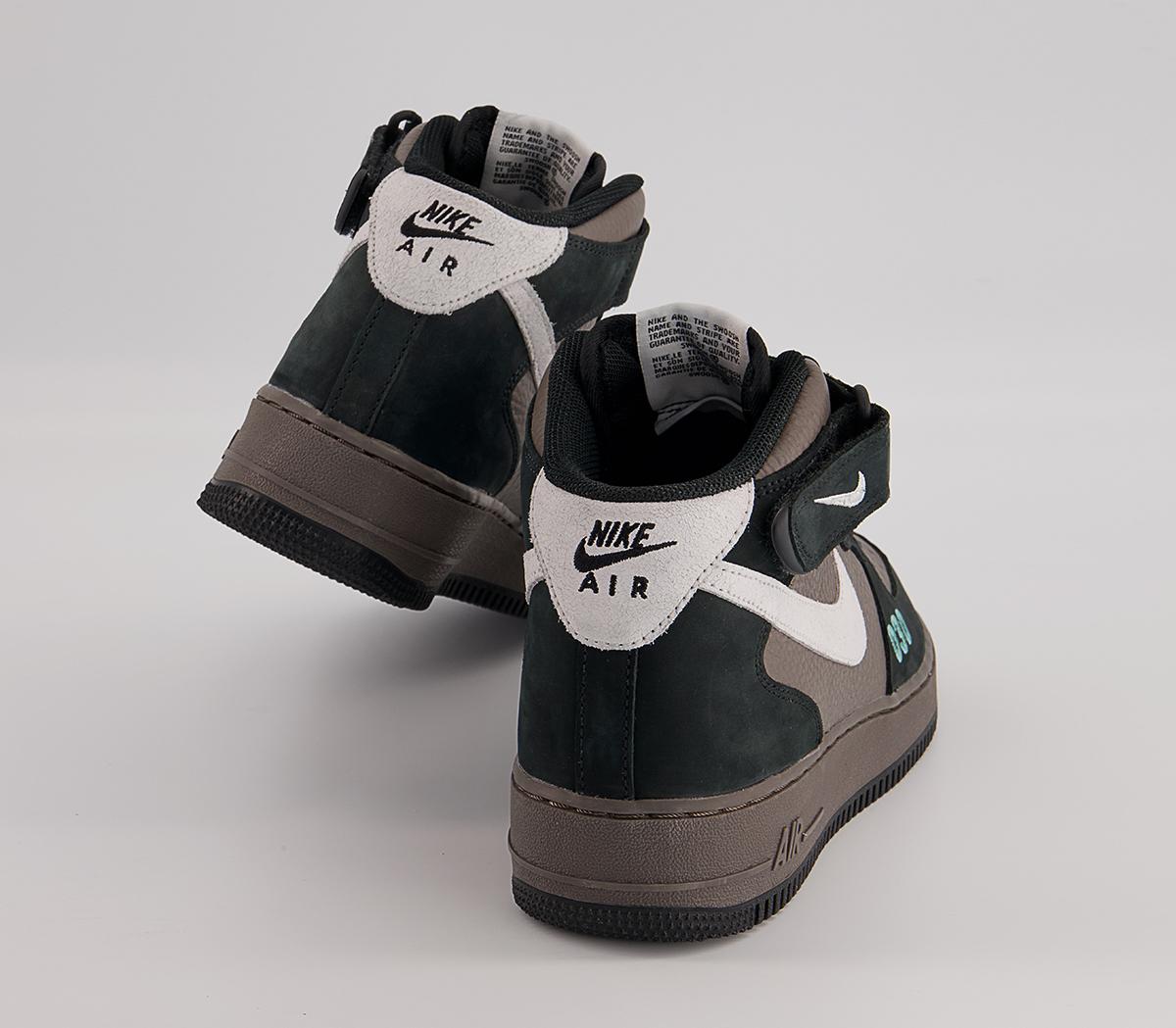 Nike Nike Air Force 1 Mid Berlin Trainers Nike Nike Air Force 1 Mid Berlin Trainers Cave Stone White Off Noir Washed Teal Black Metall