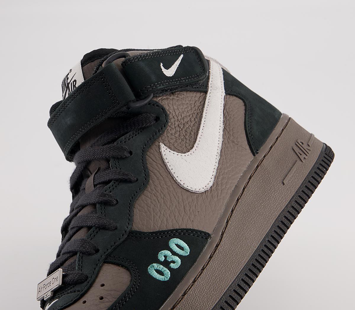 Nike Nike Air Force 1 Mid Berlin Trainers Nike Nike Air Force 1 Mid Berlin Trainers Cave Stone White Off Noir Washed Teal Black Metall
