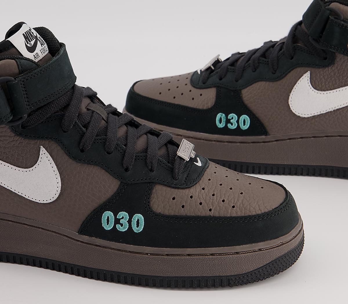 Nike Nike Air Force 1 Mid Berlin Trainers Nike Nike Air Force 1 Mid Berlin Trainers Cave Stone White Off Noir Washed Teal Black Metall