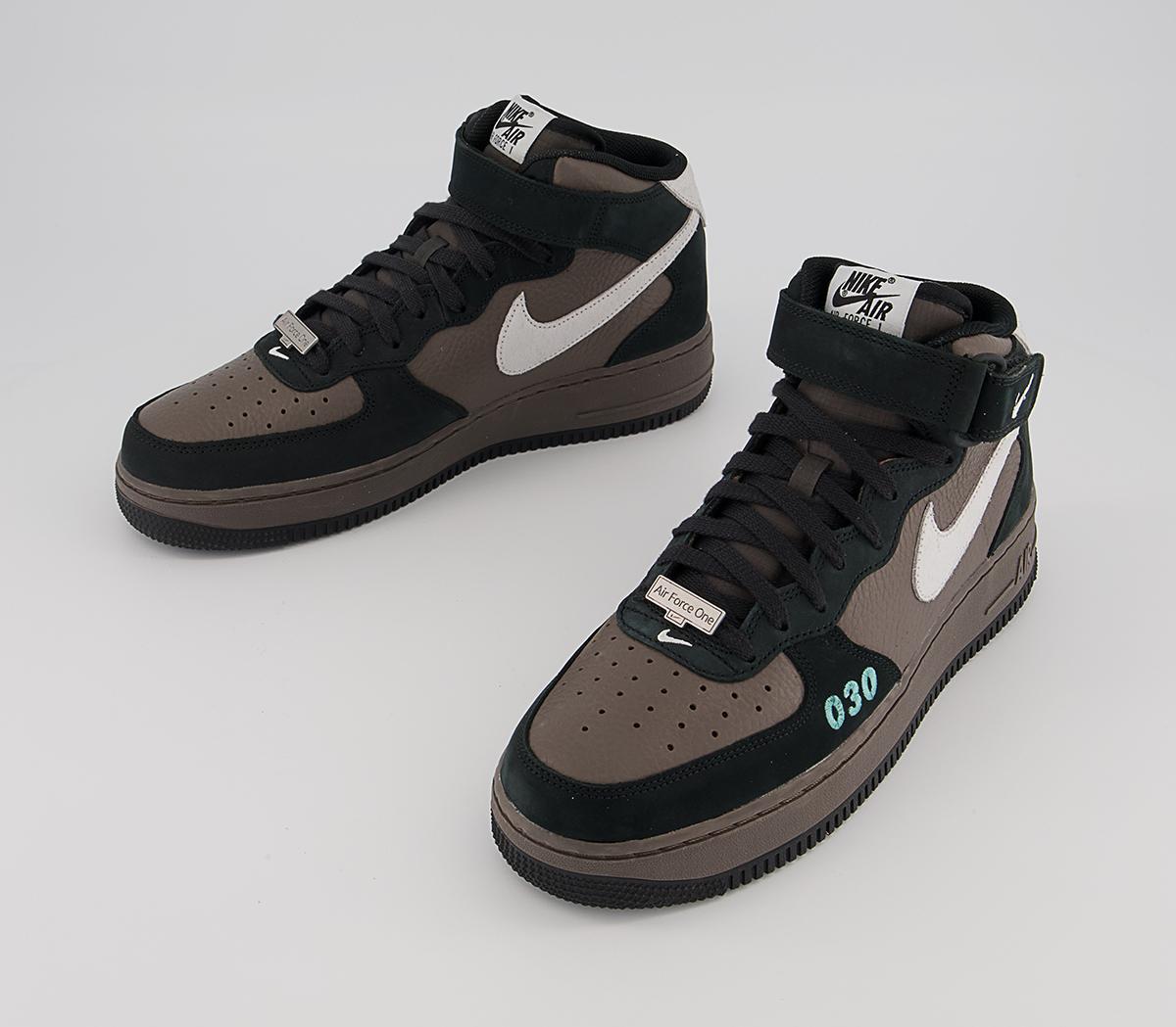 Nike Nike Air Force 1 Mid Berlin Trainers Nike Nike Air Force 1 Mid Berlin Trainers Cave Stone White Off Noir Washed Teal Black Metall