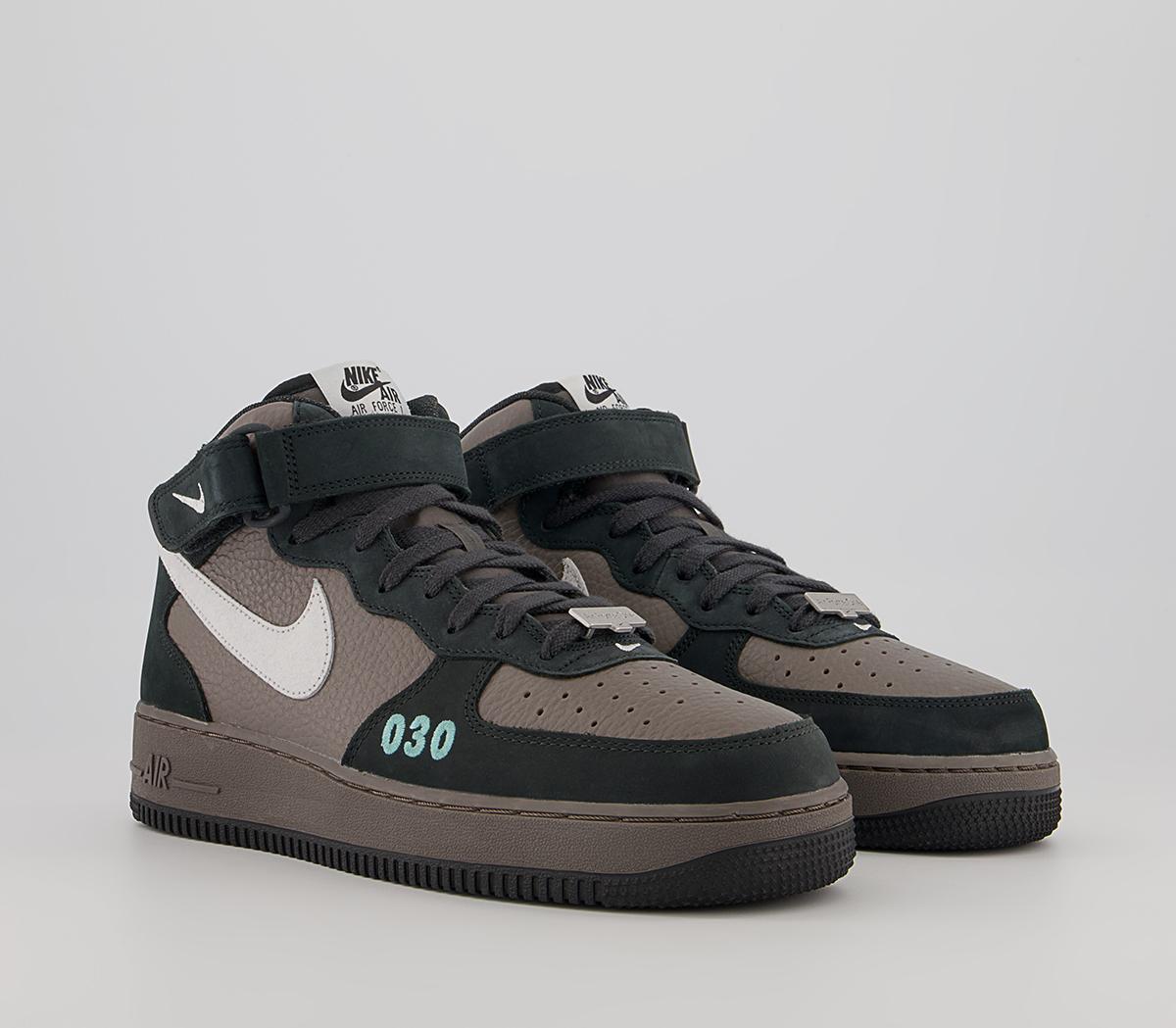 Nike Nike Air Force 1 Mid Berlin Trainers Nike Nike Air Force 1 Mid Berlin Trainers Cave Stone White Off Noir Washed Teal Black Metall
