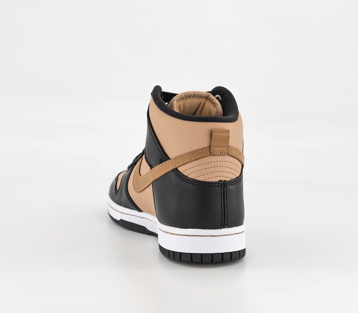 NikeDunk High LX TrainersBlack Flax Vachetta Tan White