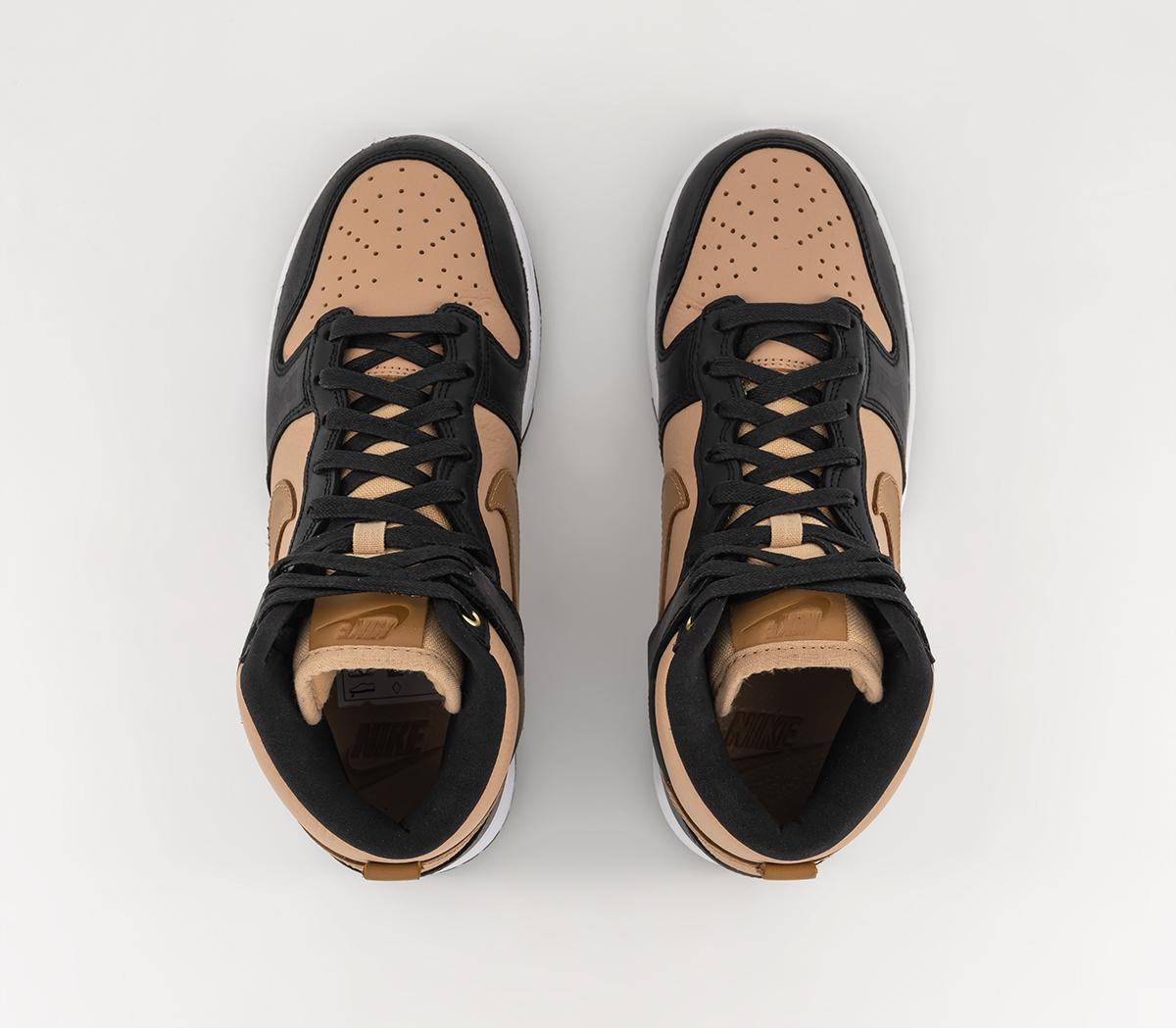 NikeDunk High LX TrainersBlack Flax Vachetta Tan White