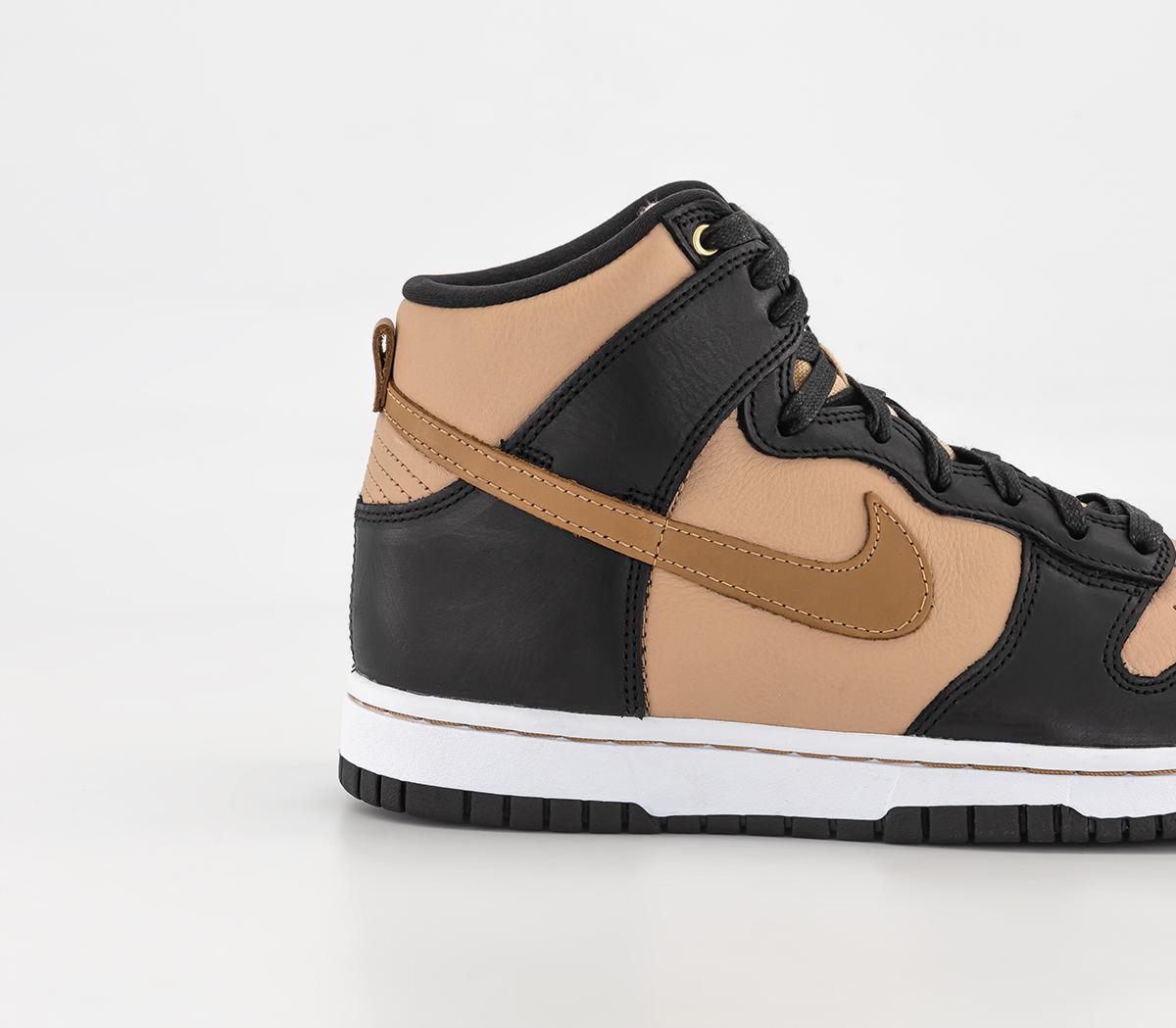 NikeDunk High LX TrainersBlack Flax Vachetta Tan White