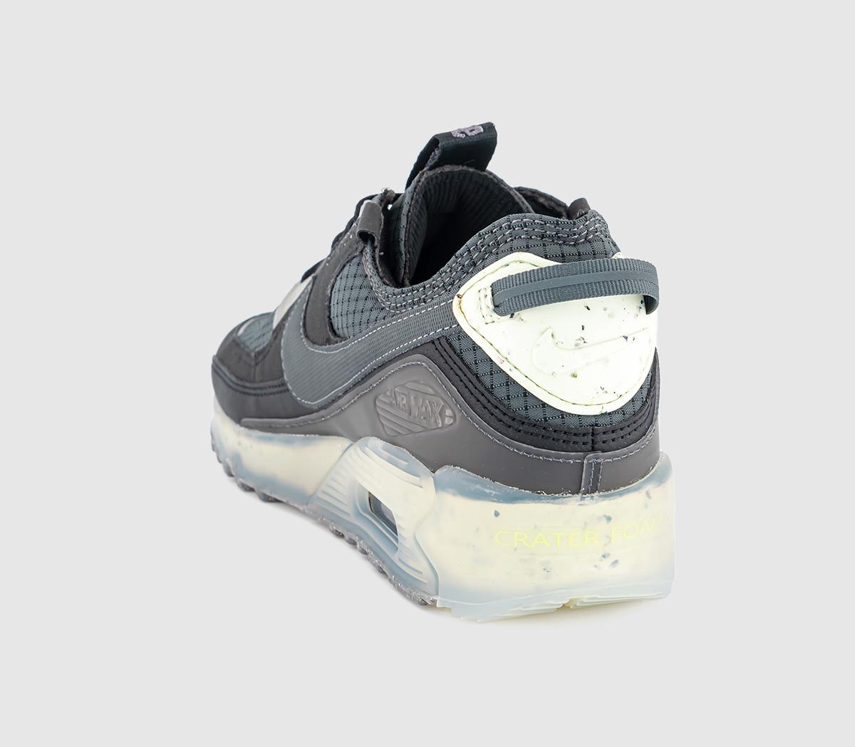 Nike Air Max Terrascape 90 Trainers Nike Air Max Terrascape 90 Trainers Black Dark Grey Lime Ice Anthracite