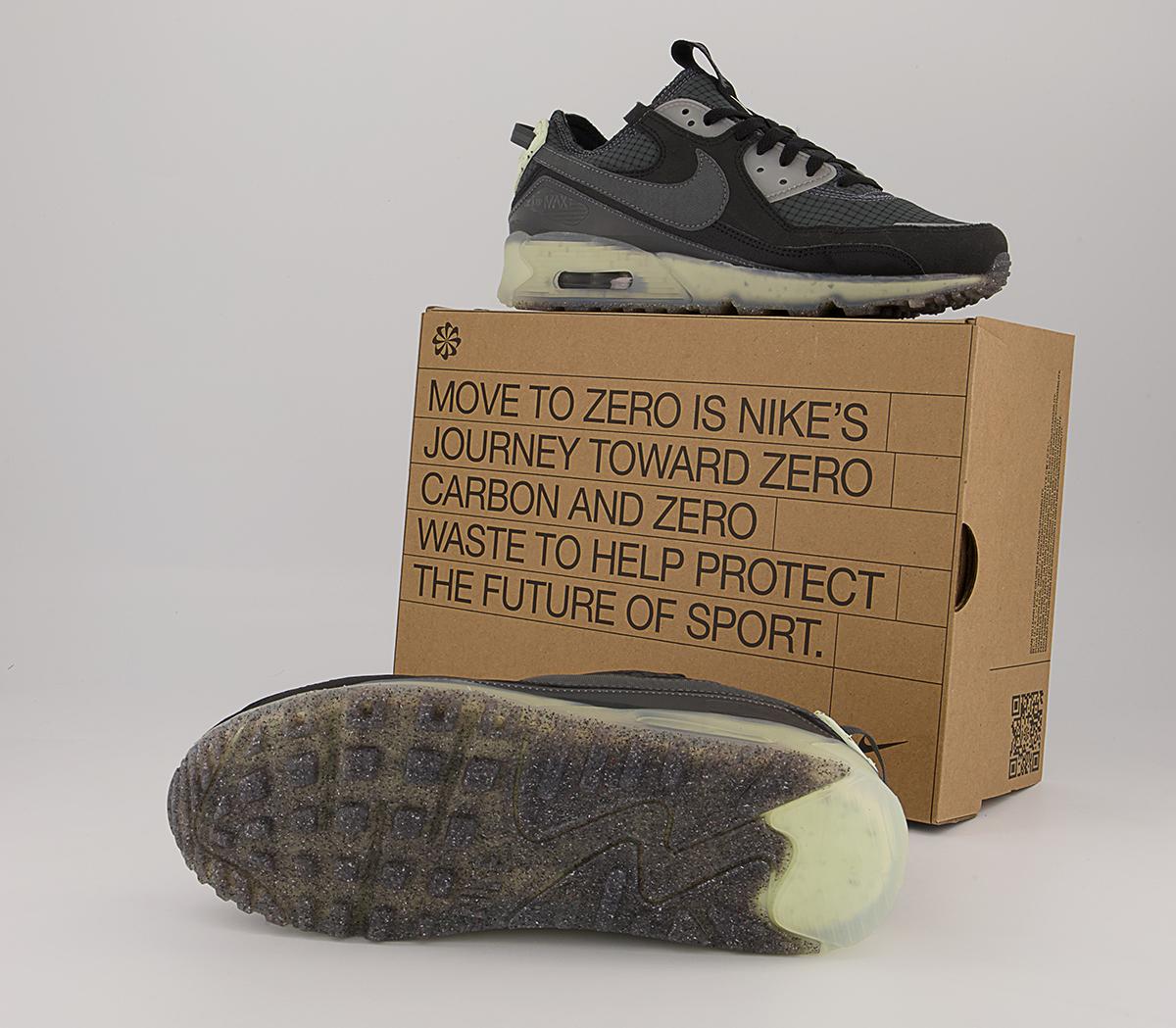 Nike Air Max Terrascape 90 Trainers Nike Air Max Terrascape 90 Trainers Black Dark Grey Lime Ice Anthracite