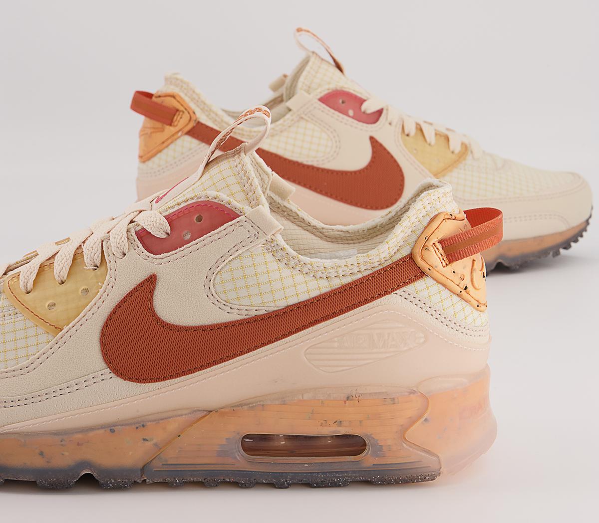 nike air max terrascape plus pearl white & hot curry