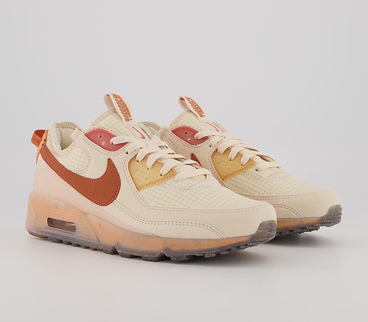 nike air max terrascape plus pearl white & hot curry