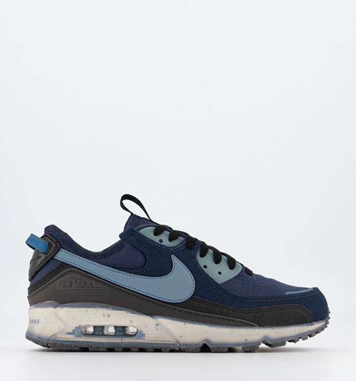 nike air max 90 black/metallic silver/racer blue