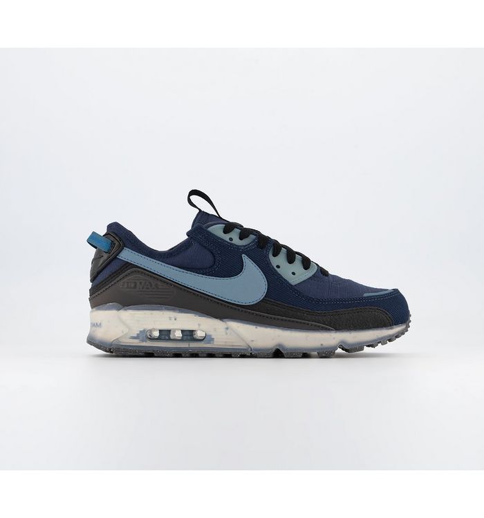 Nike Air Max Terrascape 90 Trainers Midnight Navy Noise Aqua Obsidian Black In Blue