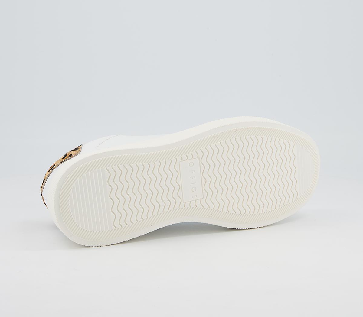 Office Faded Flatform Lace Up Trainers Office Faded Flatform Lace Up Trainers White Leopard Mix