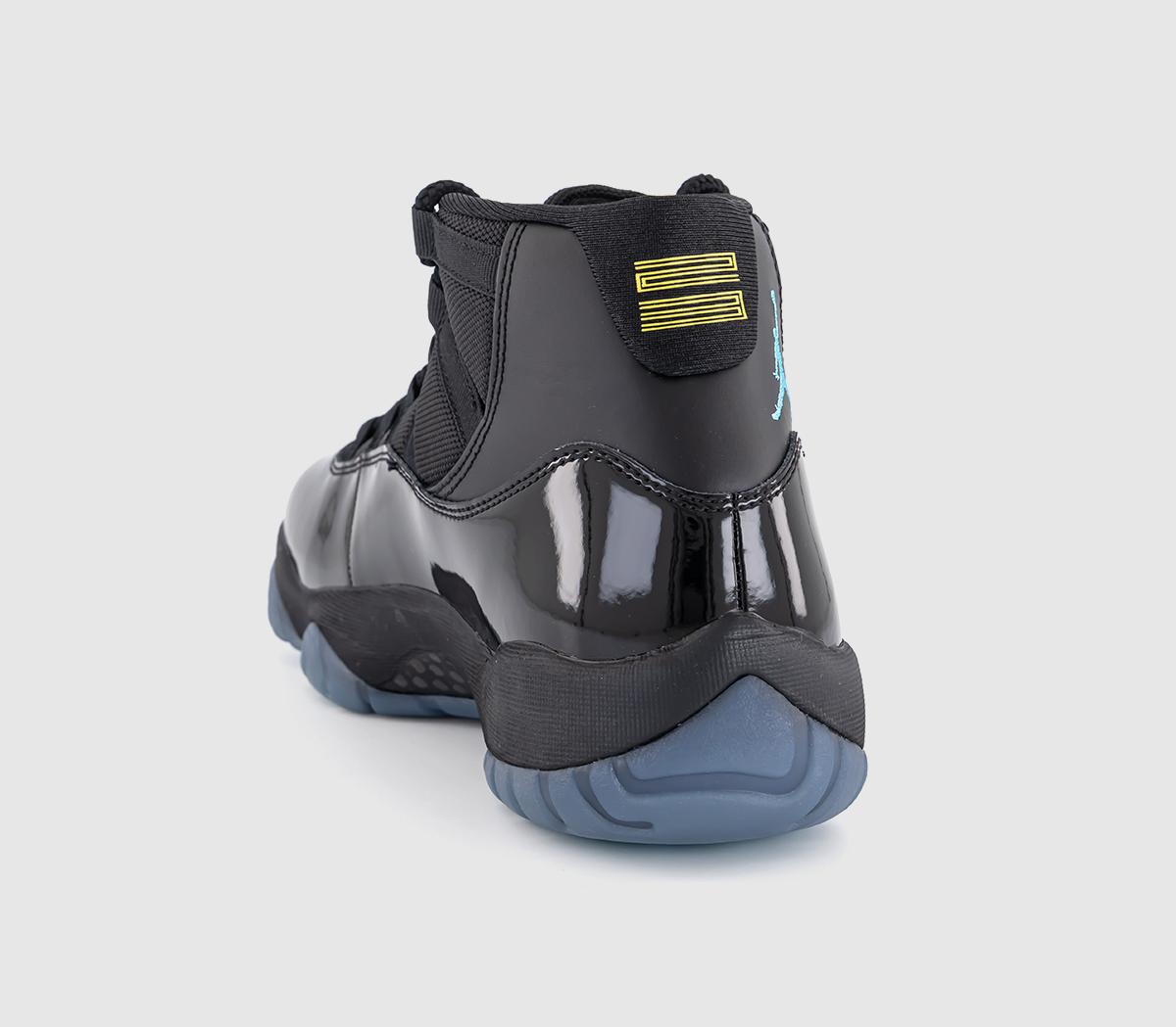 JordanAir Jordan 11 TrainersBlack Gamma Blue Black Varsity Maize