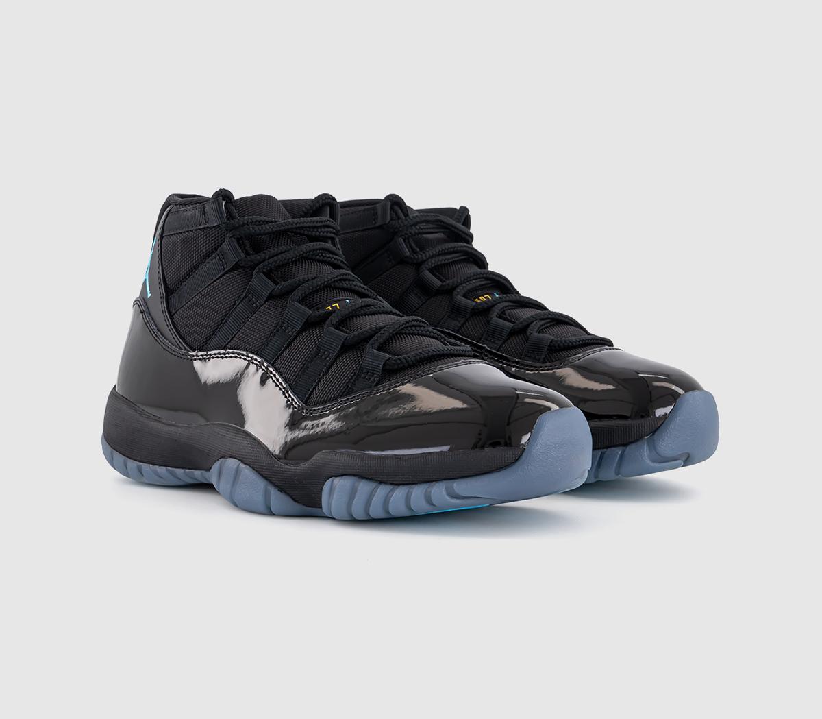 JordanAir Jordan 11 TrainersBlack Gamma Blue Black Varsity Maize