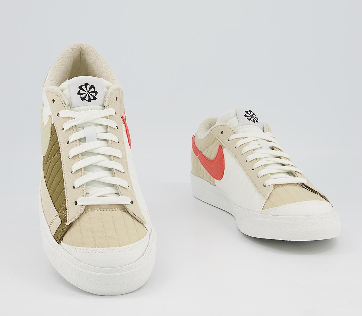 Nike Blazer Low 77 Lx Trainers Nike Blazer Low 77 Lx Trainers Sail Rattan Brown Kelp Orange Sail Rattan
