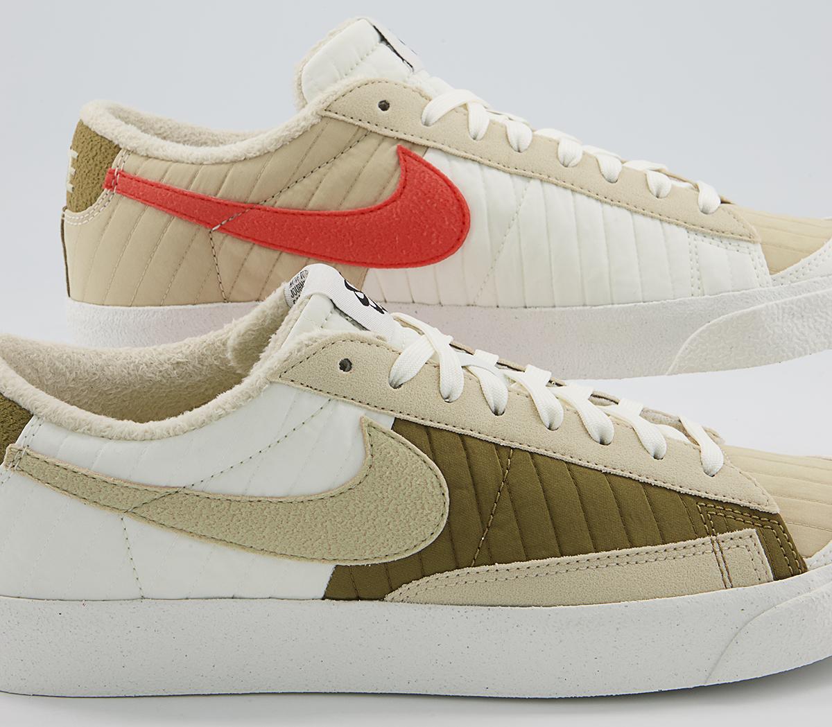 Nike Blazer Low 77 Lx Trainers Nike Blazer Low 77 Lx Trainers Sail Rattan Brown Kelp Orange Sail Rattan