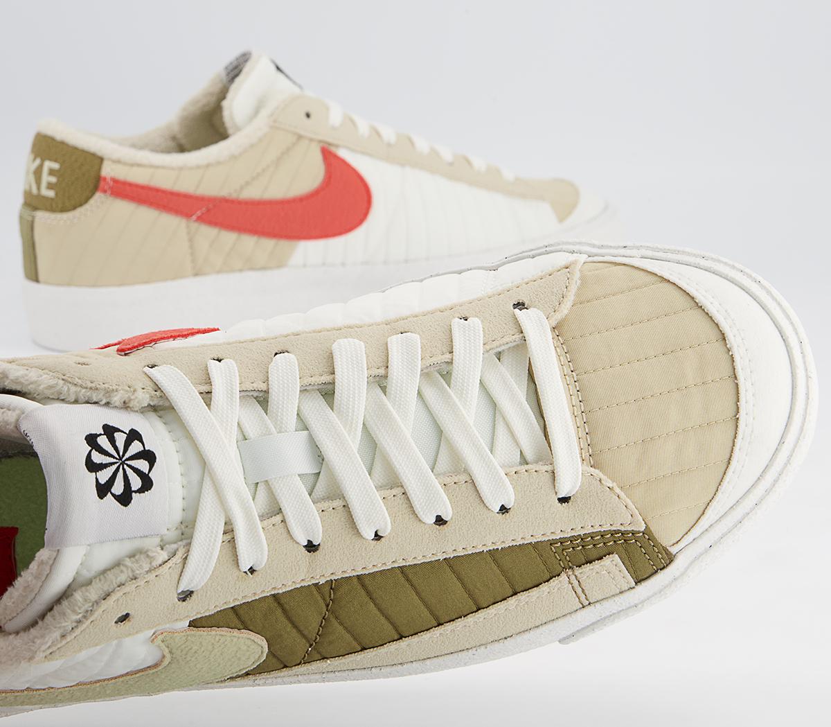 Nike Blazer Low 77 Lx Trainers Nike Blazer Low 77 Lx Trainers Sail Rattan Brown Kelp Orange Sail Rattan
