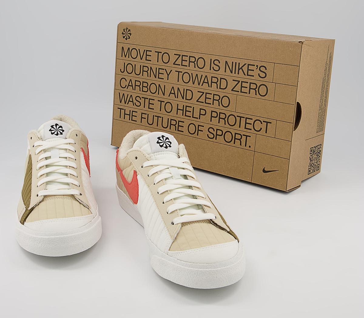 Nike Blazer Low 77 Lx Trainers Nike Blazer Low 77 Lx Trainers Sail Rattan Brown Kelp Orange Sail Rattan