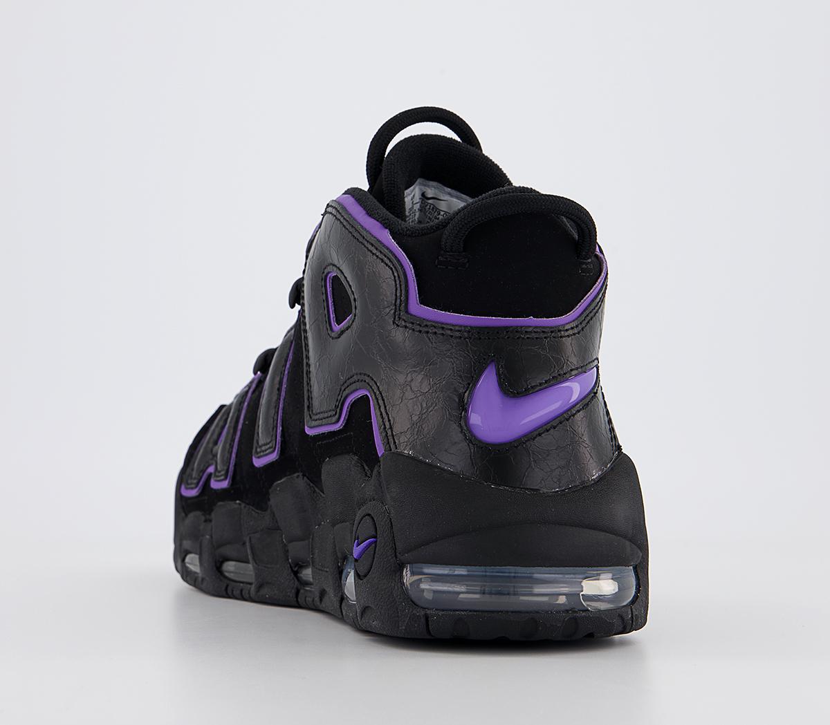Nike Air More Uptempo 96 Trainers Nike Air More Uptempo 96 Trainers Black Black White Gold