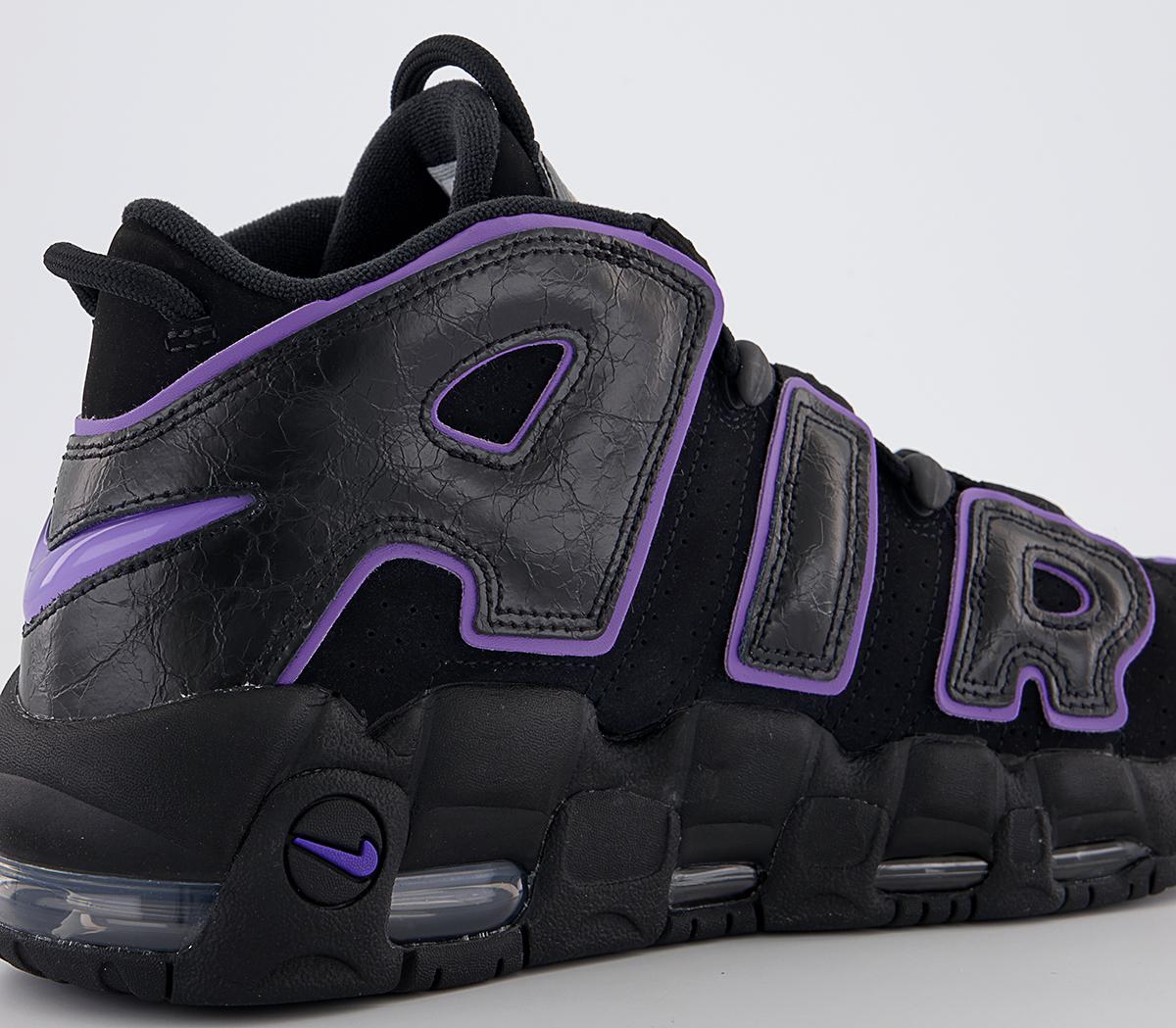 Nike Air More Uptempo 96 Trainers Nike Air More Uptempo 96 Trainers Black Black White Gold