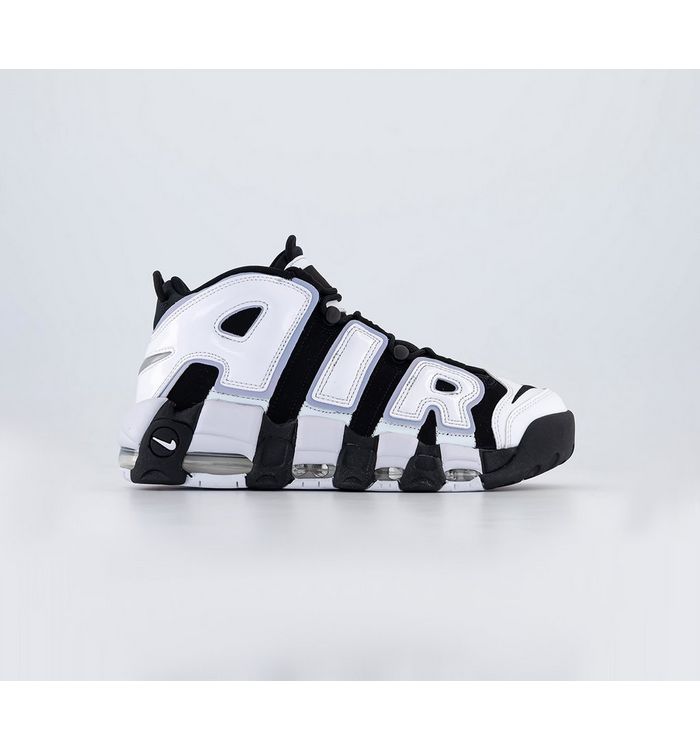 Nike Air More Uptempo 96 Trainers Black White Multi Color Cobalt Bliss