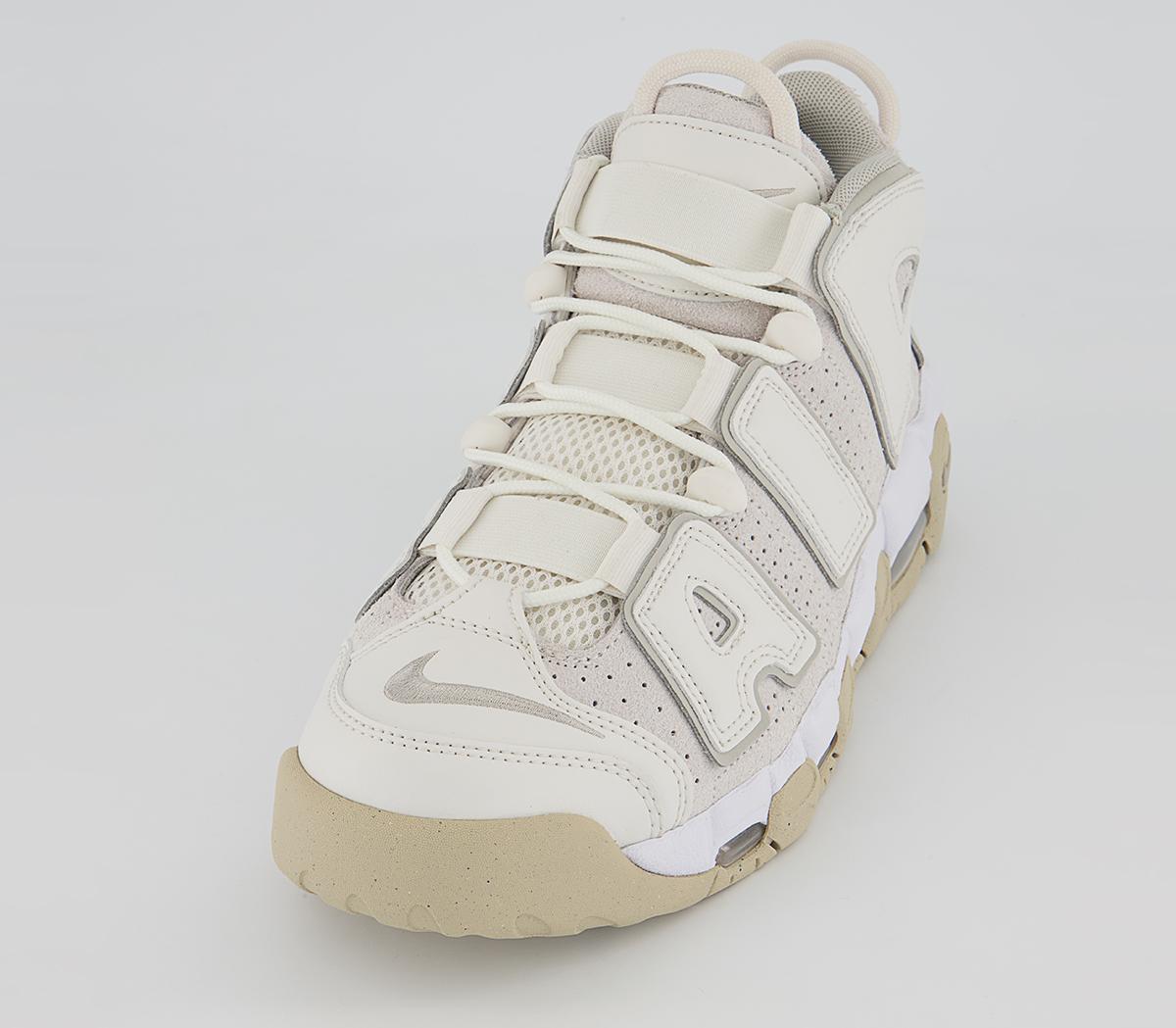 Nike Air More Uptempo 96 Trainers Nike Air More Uptempo 96 Trainers Phantom Light Iron Ore White Sanddrift