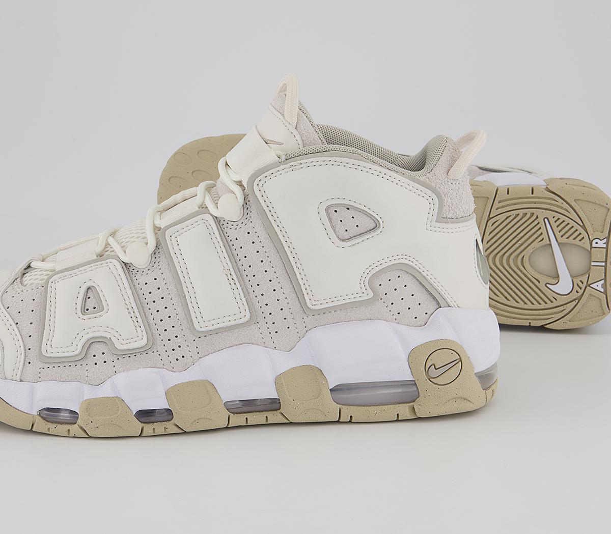 Nike Air More Uptempo 96 Trainers Nike Air More Uptempo 96 Trainers Phantom Light Iron Ore White Sanddrift