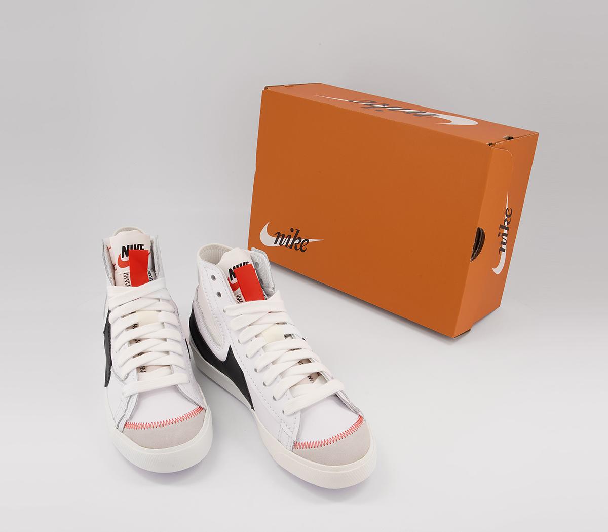 Nike Blazer Mid 77 Jumbo Trainers Nike Blazer Mid 77 Jumbo Trainers White Black White Sail White Team Orange