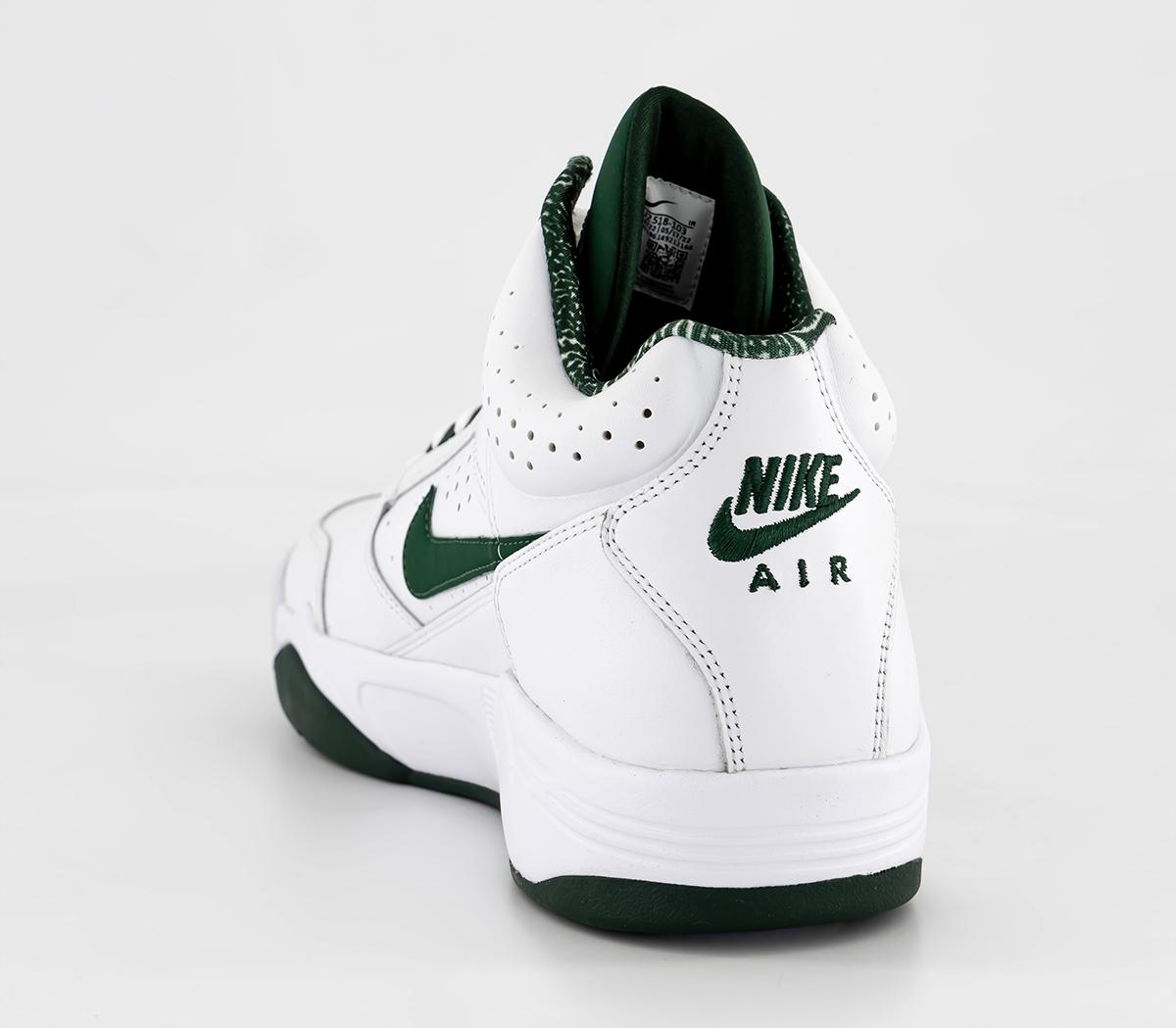 Nike Air Flight Lite Mid Trainers Nike Air Flight Lite Mid Trainers White Gorge Green