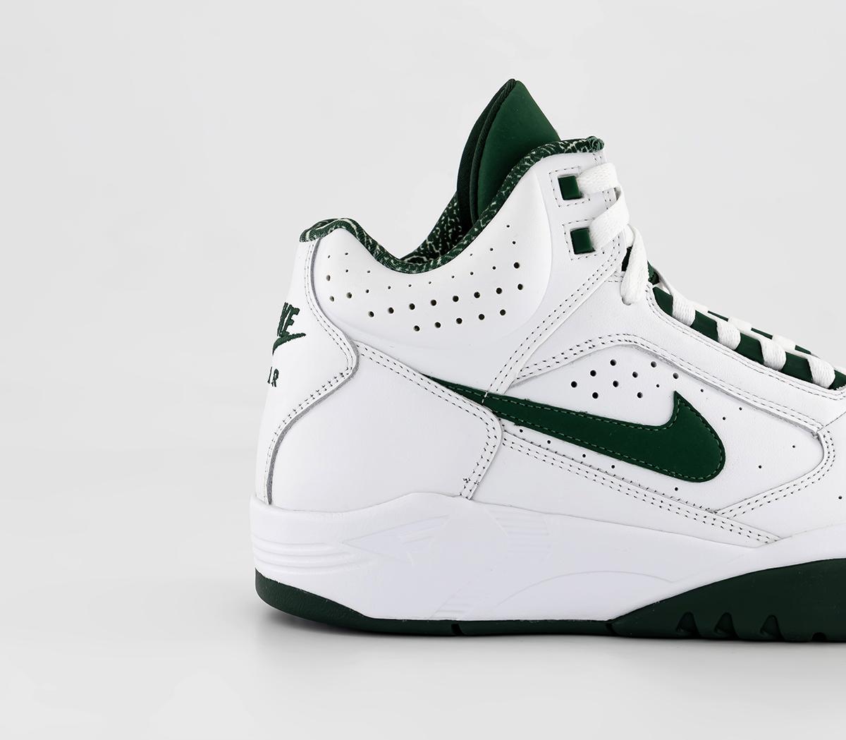 Nike Air Flight Lite Mid Trainers Nike Air Flight Lite Mid Trainers White Gorge Green