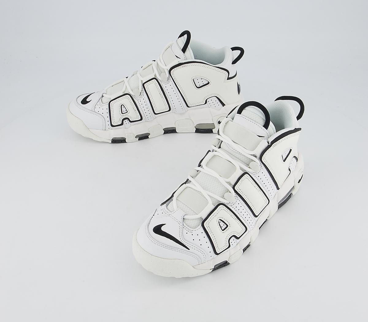 Nike Air More Uptempo Trainers Summit White Black Sail - Women's Trainers