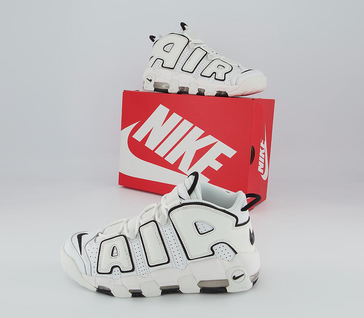 Nike Air More Uptempo Trainers Summit White Black Sail - Women's Trainers