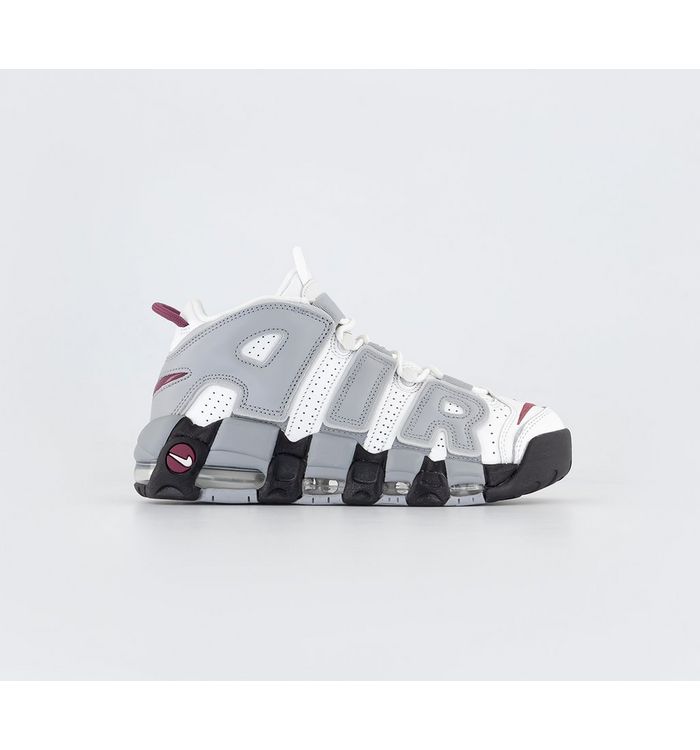 Nike Air More Uptempo Trainers Summit White Rosewood Wolf Grey