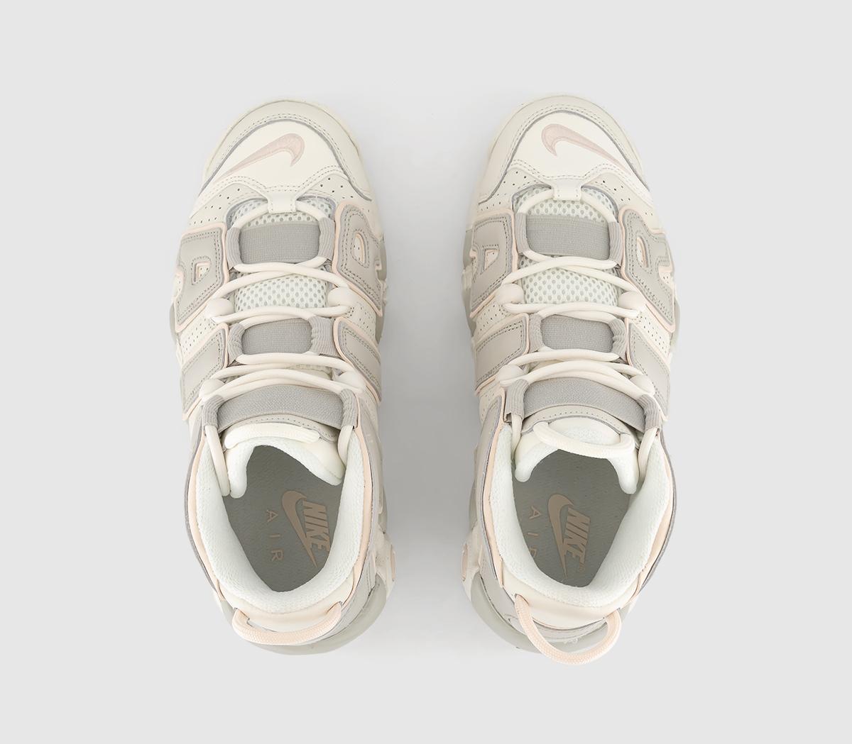 Nike Air More Uptempo Trainers Sail Guava Ice Light Bone - Women's Trainers