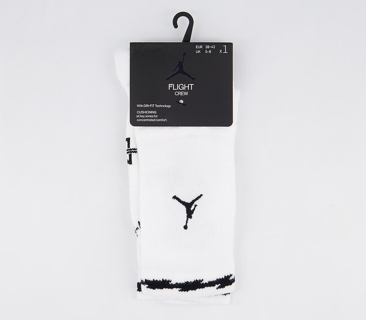 JordanZion Flight Crew SocksWhite Black